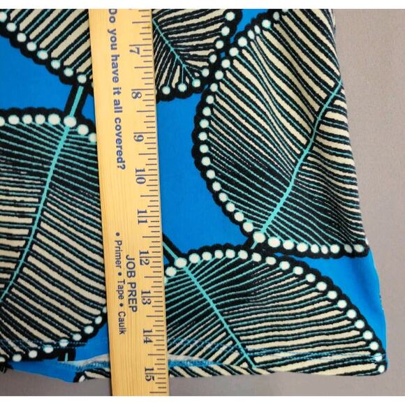 Patagonia Common Threads Mini Skirt Womens Small Blue Palm Leaf Stretches - Picture 5 of 7